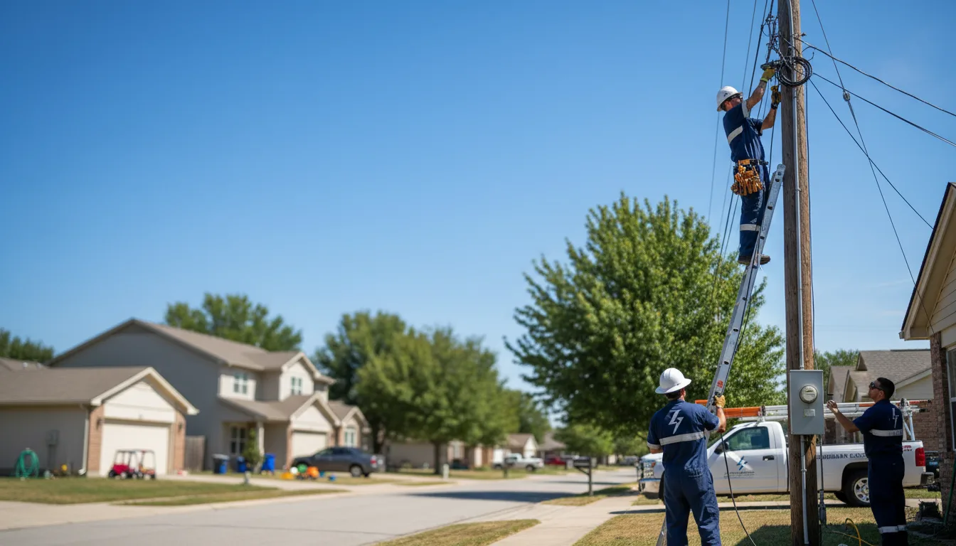 Residential electrician providing installation services in Hallieford, VA